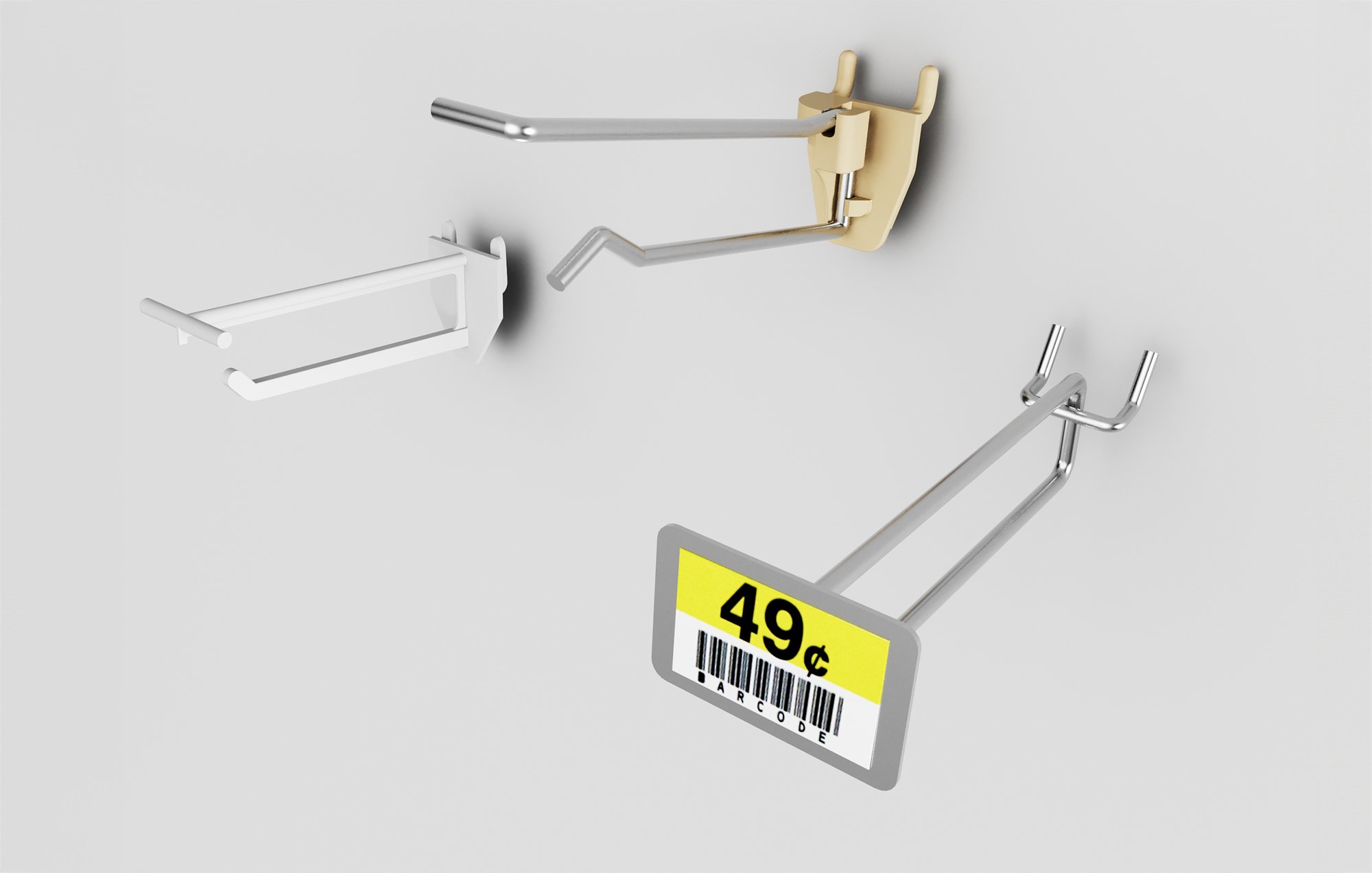 Display hooks for retail signage